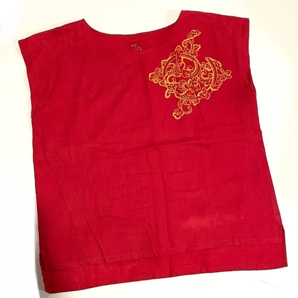 Vintage Handmade top with painted detail - Picture 2 of 7